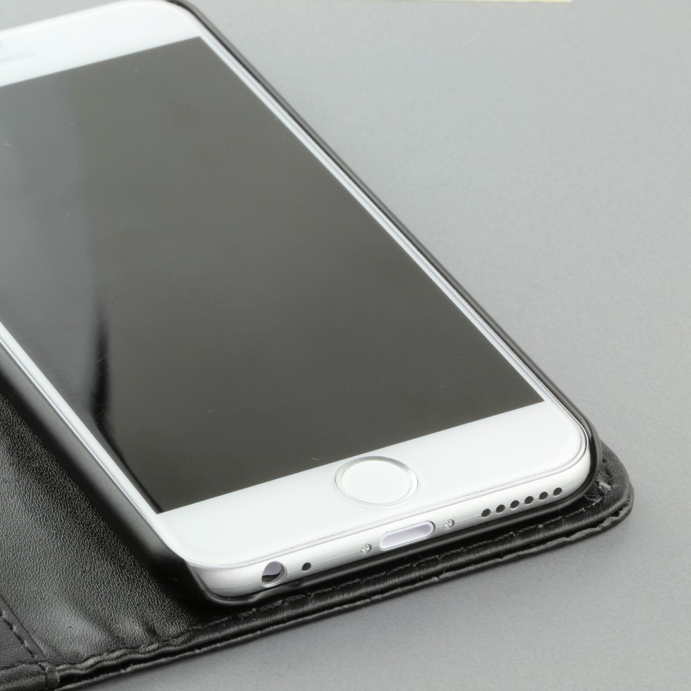 Fourre iPhone 7 Plus / 8 Plus - Flip croco - Noir