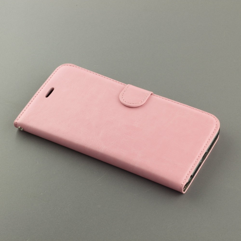 Hülle iPhone X / Xs - Premium Flip hell- Rosa