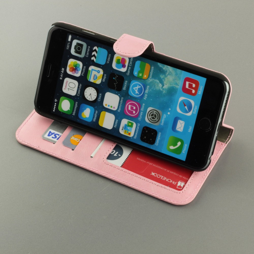Hülle iPhone 7 Plus / 8 Plus - Premium Flip hell- Rosa