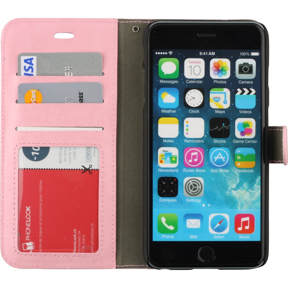 Fourre iPhone X / Xs - Premium Flip - Rose clair