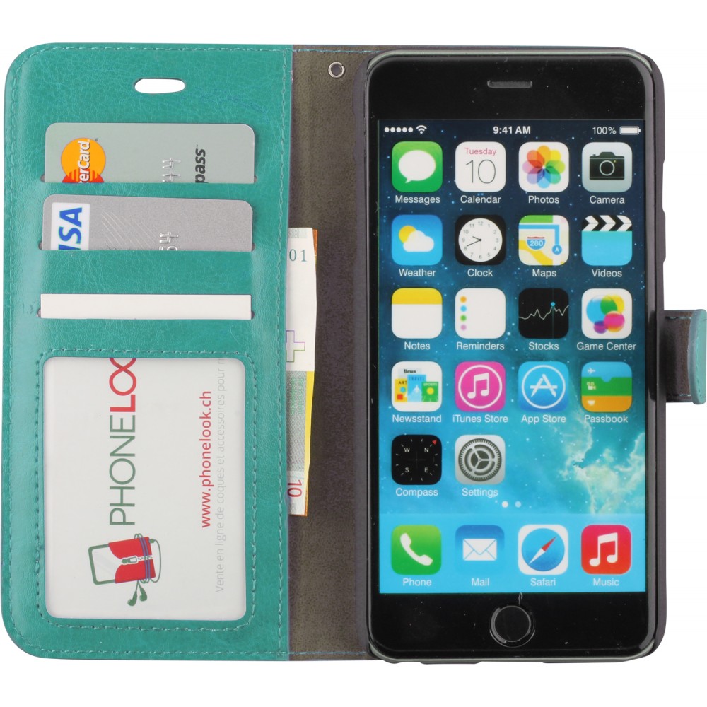 Fourre iPhone 6/6s - Premium Flip - Turquoise