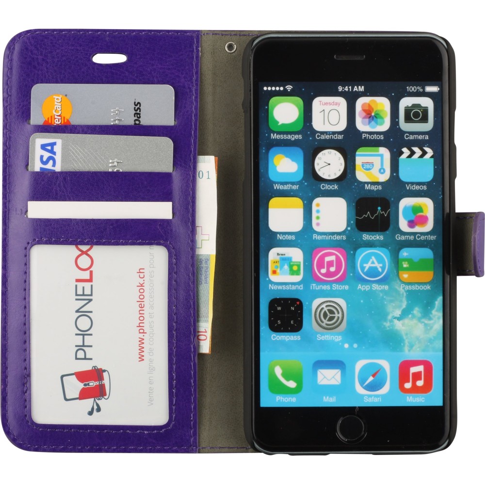 Fourre iPhone 6/6s - Premium Flip - Violet