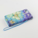 Fourre iPhone 6/6s - Flip 3D papillons dorés