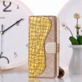 Fourre iPhone 7 / 8 / SE (2020, 2022) - Flip Croco Strass  - Or