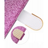 Fourre iPhone 7 / 8 / SE (2020, 2022) - Flip Croco Strass violet - Rose