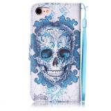 Fourre iPhone Xs Max - Flip Skull - Bleu clair