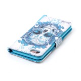 Fourre iPhone Xs Max - Flip Skull - Bleu clair