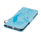 Fourre iPhone 6/6s - Flip plume freedom - Bleu clair