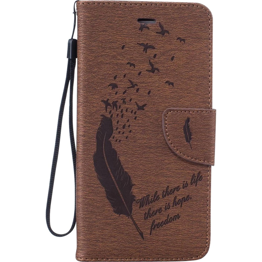 Hülle Samsung Galaxy S20 Ultra - Flip Feder freedom - Braun