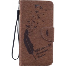 Hülle Samsung Galaxy S20 Ultra - Flip Feder freedom - Braun