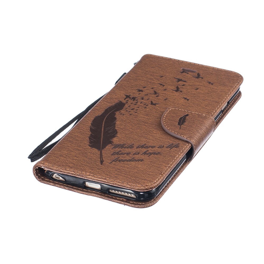Hülle Samsung Galaxy S20 Ultra - Flip Feder freedom - Braun