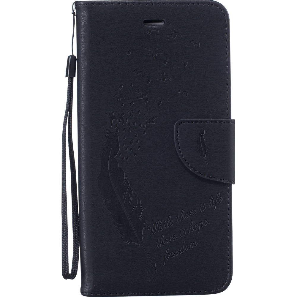 Fourre iPhone 11 Pro - Flip plume freedom - Noir