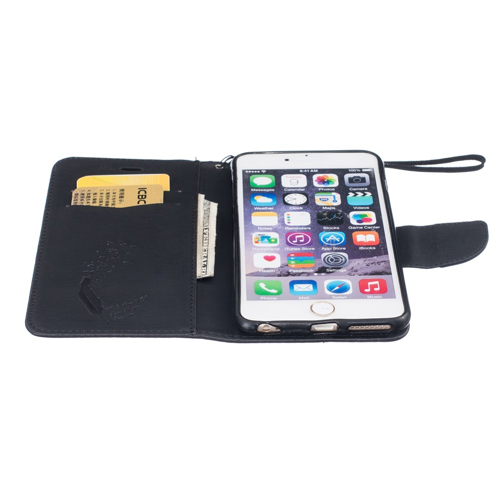 Fourre iPhone 6/6s - Flip plume freedom - Noir