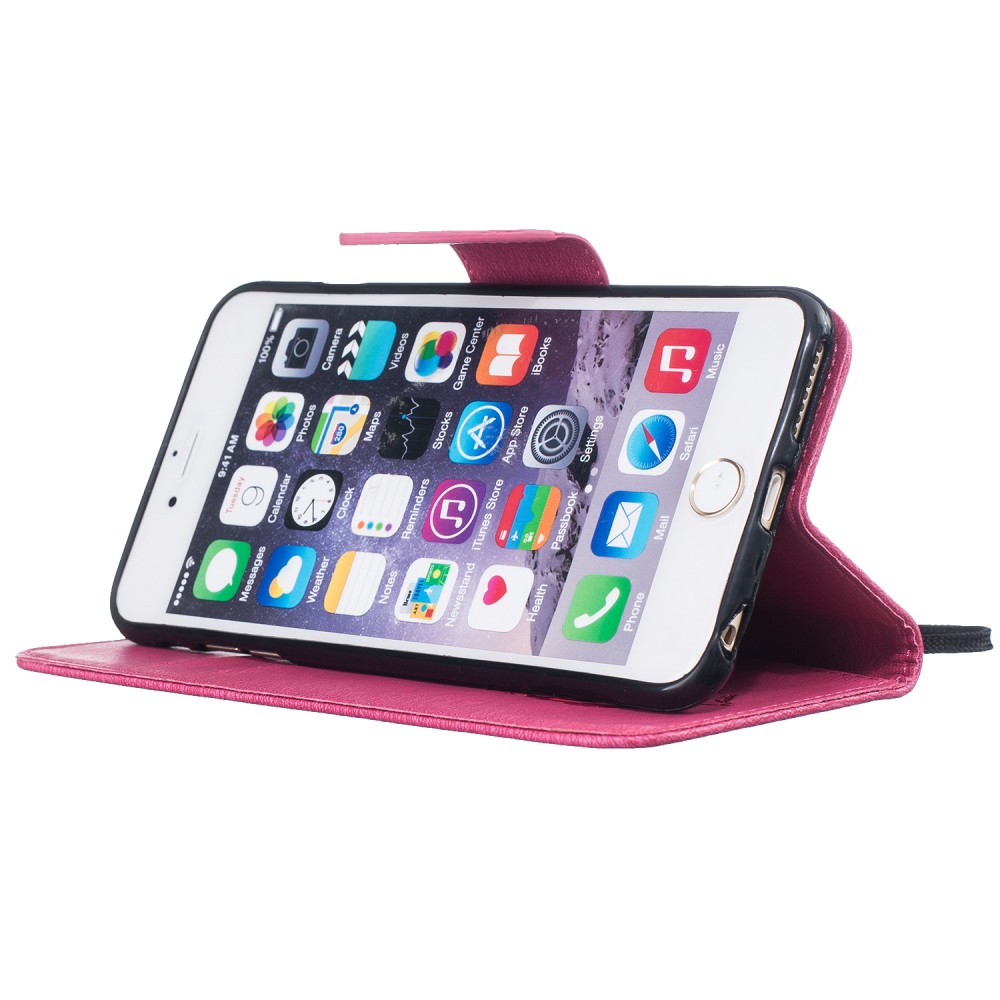 Fourre iPhone XR - Flip plume freedom - Rose foncé