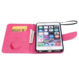 Fourre iPhone 7 Plus / 8 Plus - Flip plume freedom - Rose foncé