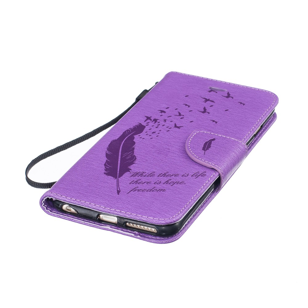 Fourre iPhone 7 Plus / 8 Plus - Flip plume freedom - Violet