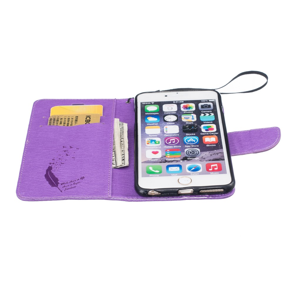 Fourre iPhone 6/6s - Flip plume freedom - Violet