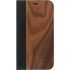 Hülle iPhone XR - Flip Eleven Wood Walnut