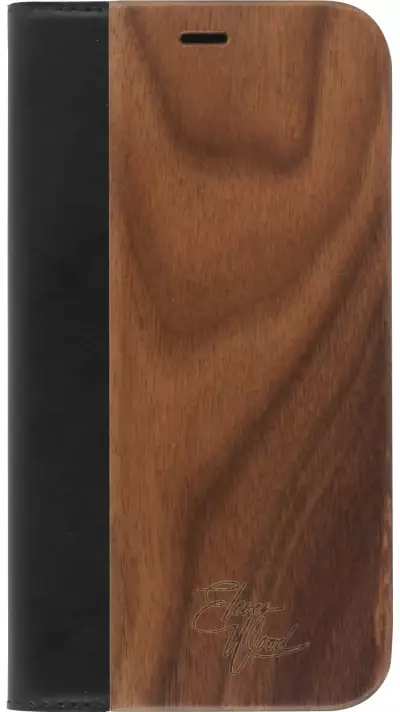 Fourre iPhone XR - Flip Eleven Wood Walnut