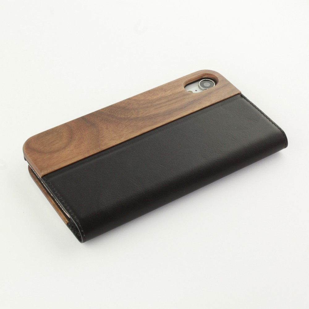 Fourre iPhone XR - Flip Eleven Wood Walnut