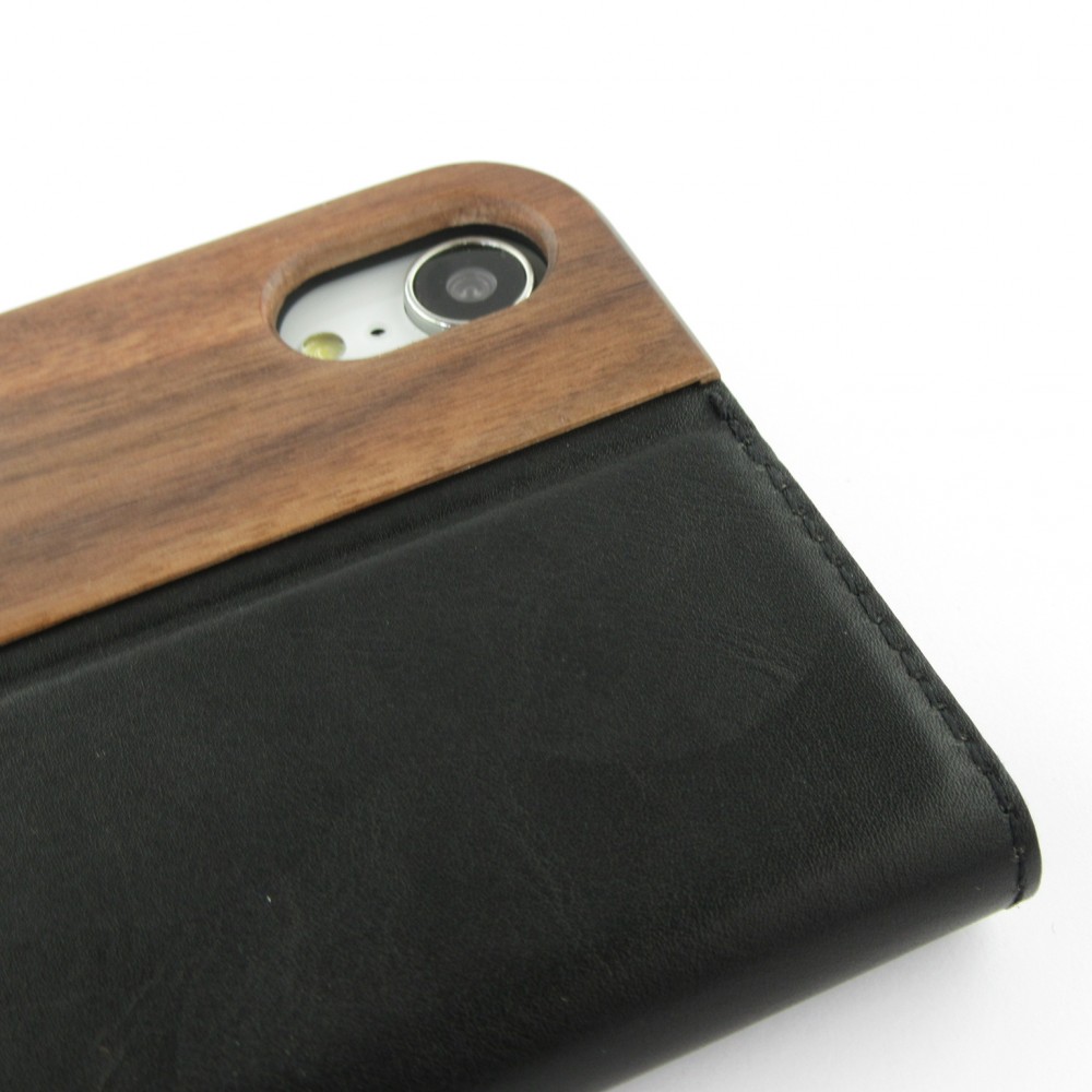 Fourre iPhone XR - Flip Eleven Wood Walnut