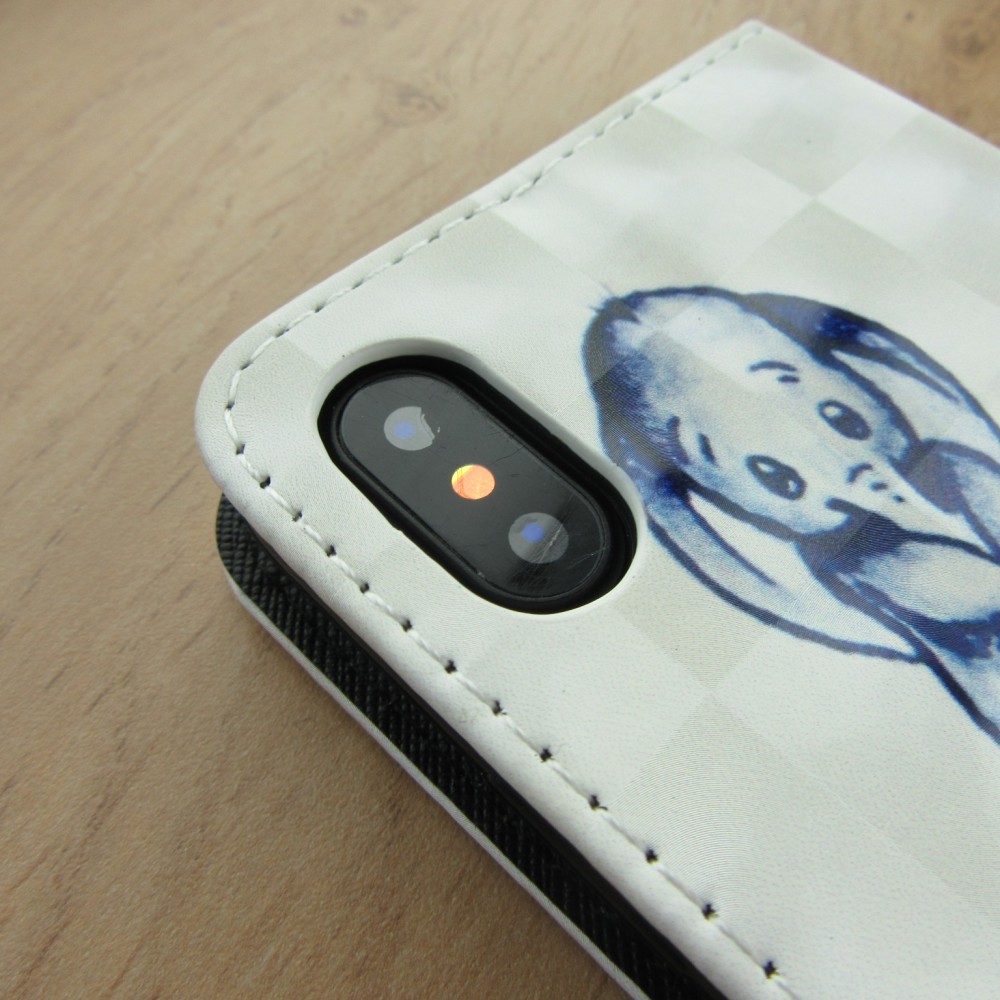 Fourre iPhone X / Xs - Flip 3D be happy elephant