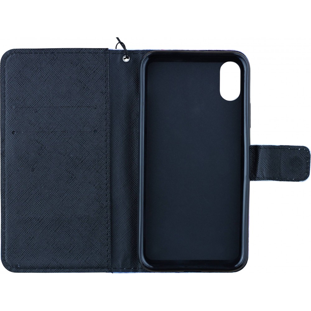 Fourre iPhone X / Xs - Flip 3D be happy elephant