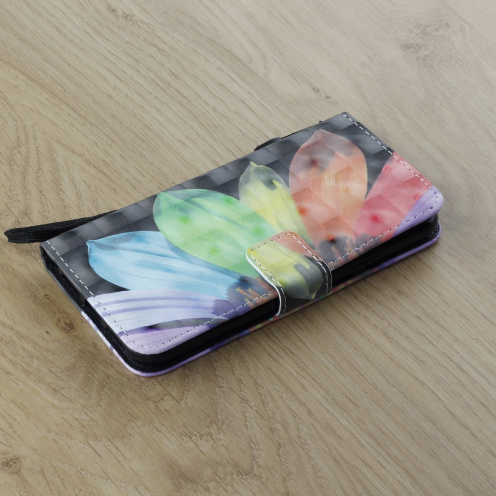 Hülle iPhone X / Xs - Flip 3D halfe Blume
