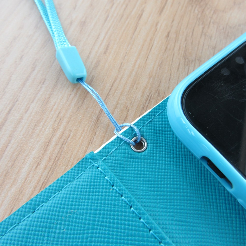 Fourre iPhone X / Xs - Flip 3D dreamcatcher - Bleu clair