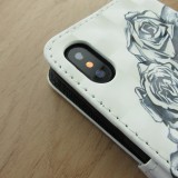 Fourre iPhone Xs Max - Flip 3D skull - Noir