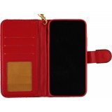 Fourre iPhone X / Xs - Flip Deluxe Bling - Rouge