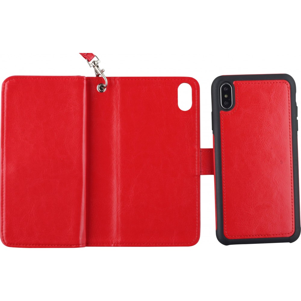Fourre iPhone 7 Plus / 8 Plus - Flip 2 en 1 - Rouge