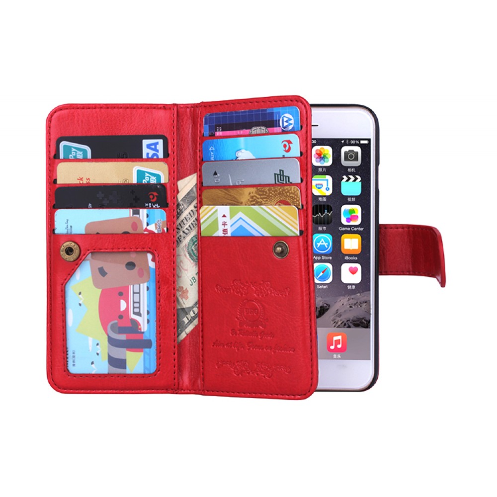 Fourre iPhone 7 / 8 / SE (2020, 2022) - Flip 2 en 1 - Rouge