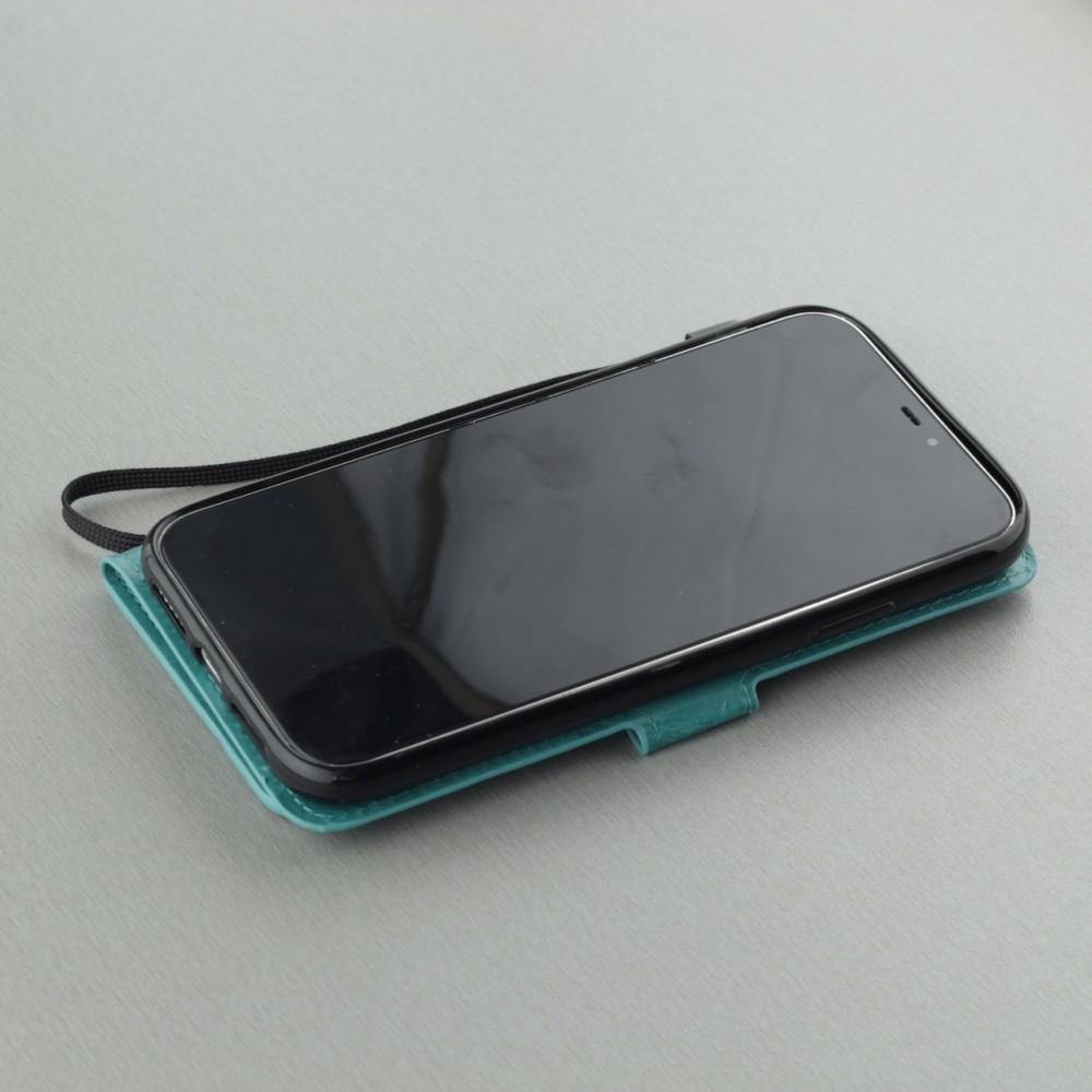 Hülle iPhone Xs Max - Premium Flip - Türkis