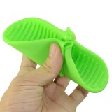 Hitzebeständige Silikon Schutz Handschuhe Universalgrösse für Grill/Bachofen - Blau