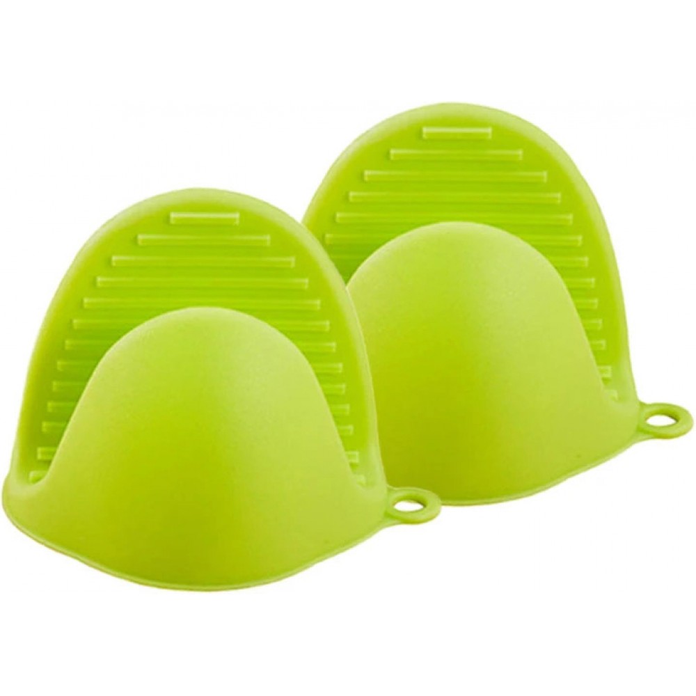 Hitzebeständige Silikon Schutz Handschuhe Universalgrösse für Grill/Bachofen - Grün