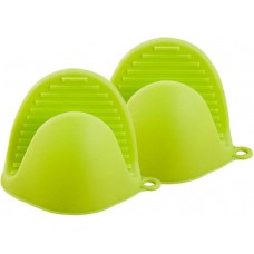 Hitzebeständige Silikon Schutz Handschuhe Universalgrösse für Grill/Bachofen - Grün