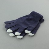 Universal Handschuhe für Winter mit Touchscreen kompatibilität - Universalgrösse blau - Grau