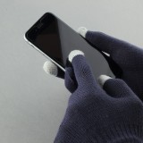 Universal Handschuhe für Winter mit Touchscreen kompatibilität - Universalgrösse blau - Grau