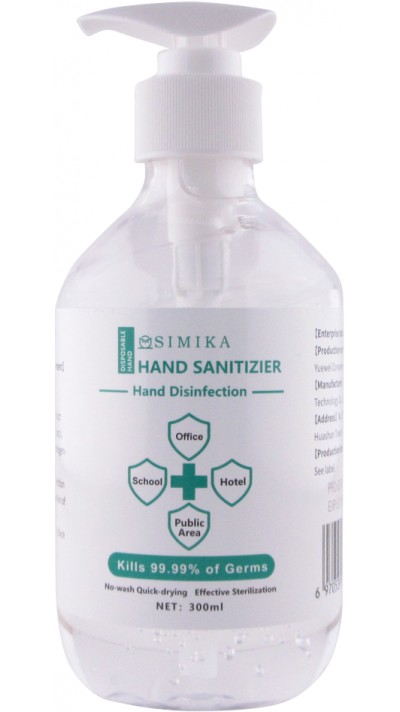 Desinfesktionsmittel anti-bakteriel - Händedesinfektionsgel (300 ml) - Simika