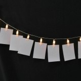 Guirlande lumineuse avec 20 pincettes LED blanche chaude