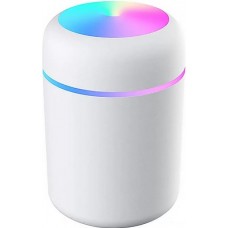 Humidificateur H2O d'air portabel et compact avec lumière LED multicolore - Blanc
