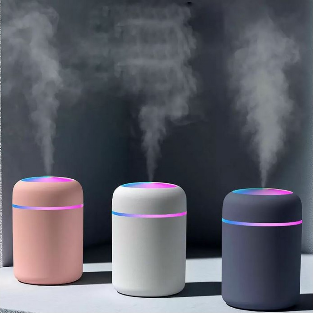 H2O Humidifier Luftbefeuchter portabel und  kompakt inkl. multicolor LED Licht - Weiss