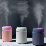 Humidificateur H2O d'air portabel et compact avec lumière LED multicolore - Blanc