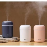 Humidificateur H2O d'air portabel et compact avec lumière LED multicolore - Blanc