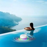 HaiSound Haut-parleur Bluetooth flottant avec éclairage d'ambiance LED IP68 étanche - Blanc