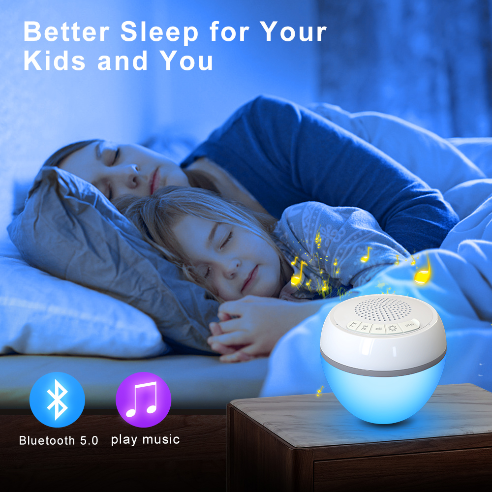 HaiSound Haut-parleur Bluetooth flottant avec éclairage d'ambiance LED IP68 étanche - Blanc