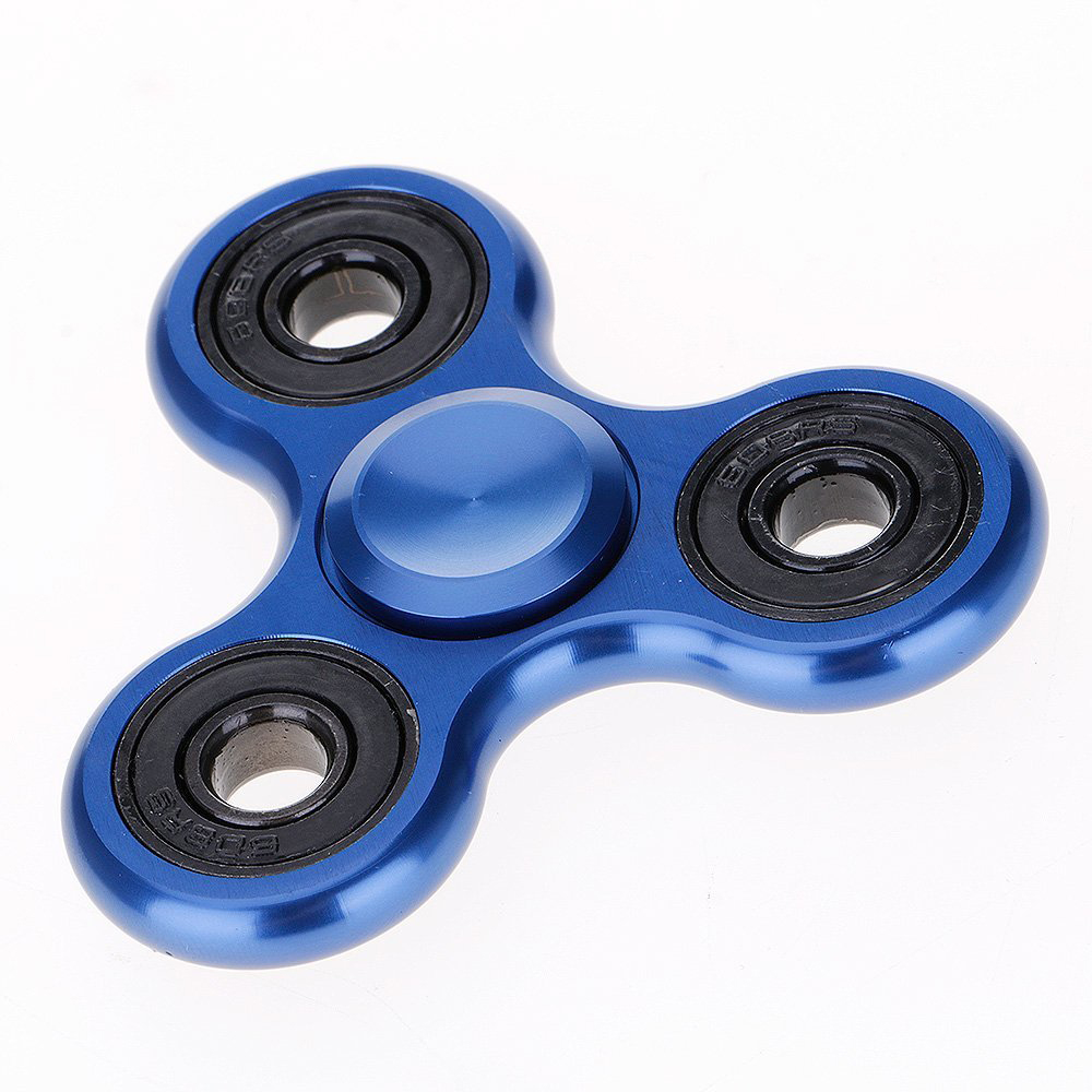 Petit Hand Spinner - Jouet Fidget Spinner Fun Aluminium - Bleu