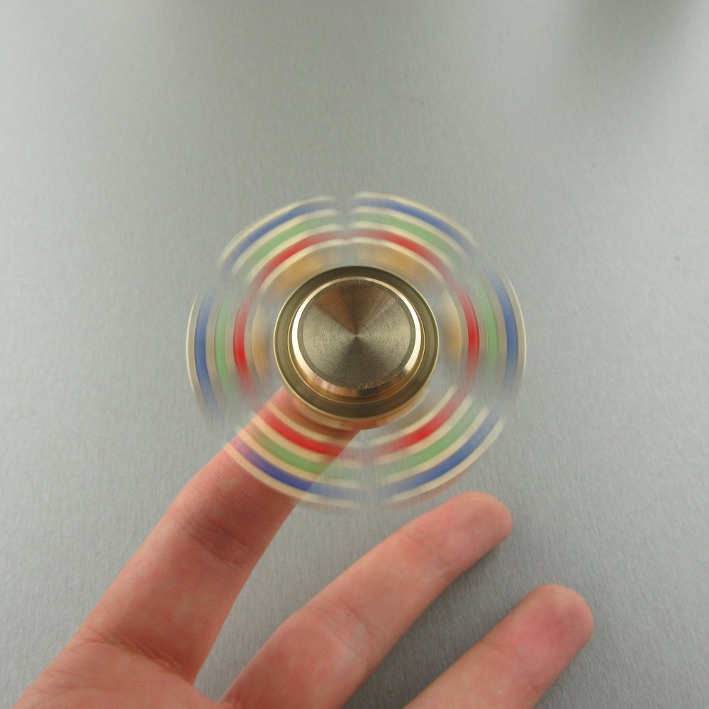 Kleiner Handspinner - Fidget Spinner Spielzeug Toy Fun Aluminium - EDC - Gold