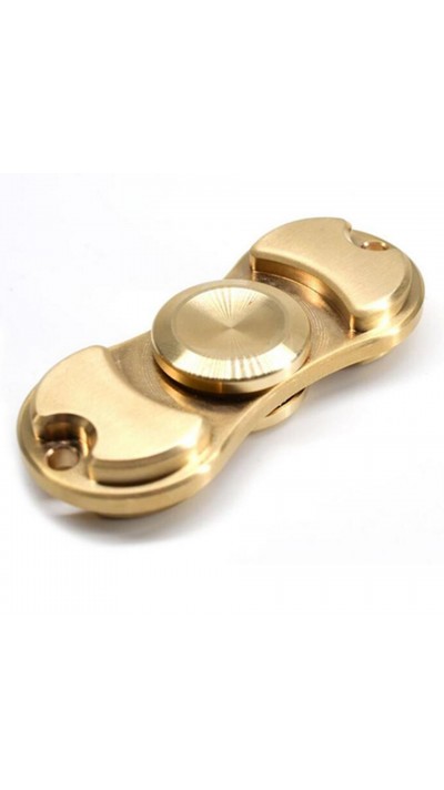 Kleiner Handspinner - Fidget Spinner Spielzeug Toy Fun Aluminium - Duo - Gold